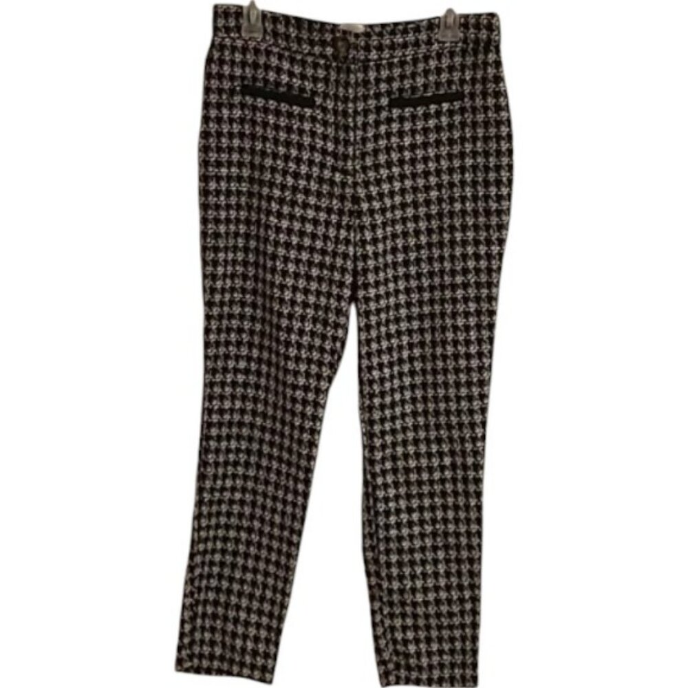 Autres Filles black and white houndstooth pants size M NWT